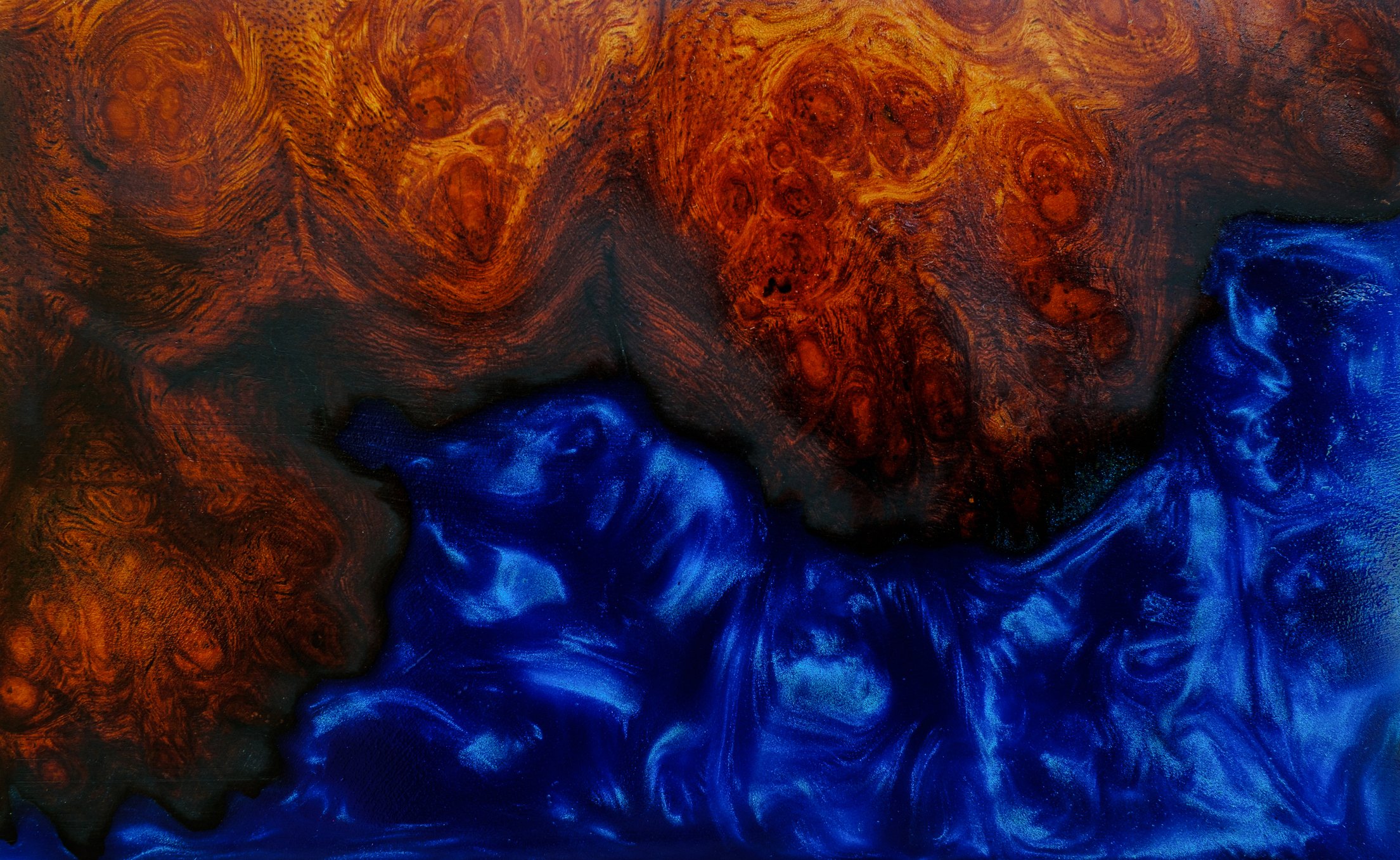 Top view casting epoxy resin burl wood background texture Epoxy effect