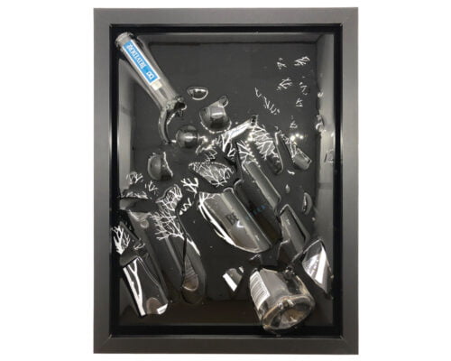 Belvedere epoxy bottle art